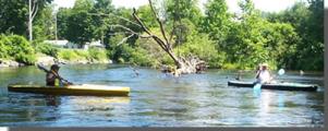 Kayaking along the Salmon River in Pulaski Ny.